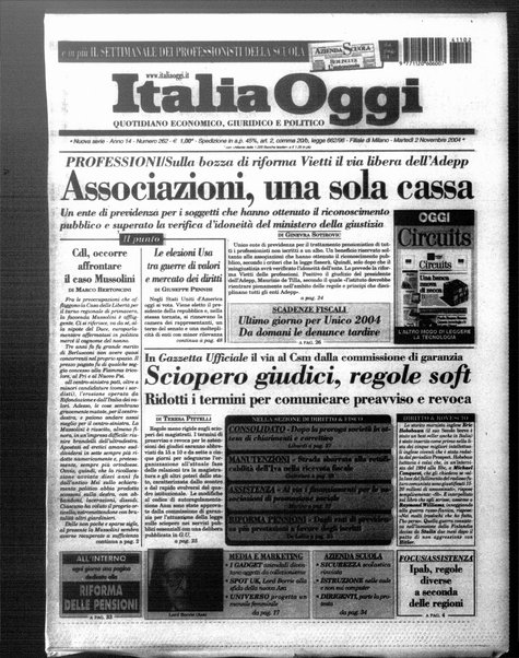 Italia oggi : quotidiano di economia finanza e politica